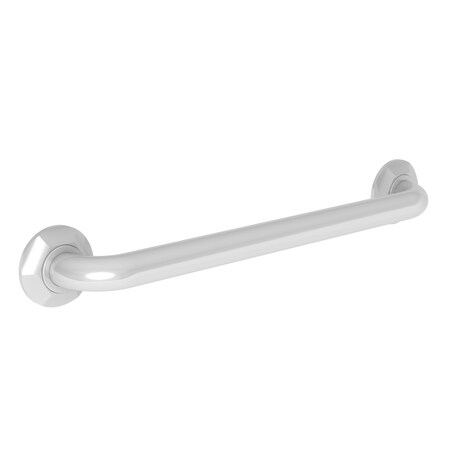 Newport Brass 21" L, Two Post, Solid Brass, 18" Grab Bar in White, White 1200-3918/50